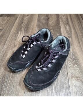 Kuru Chicane Shoes Women's 7 Medium Black Boysenberry Leather Hiking Sneakers